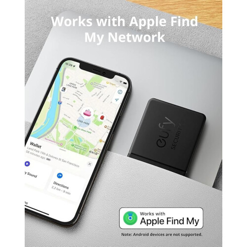 Eufy eufy Security SmartTrack Card,Bluetooth,Find My tracker(iOS Only),3 year battery 2