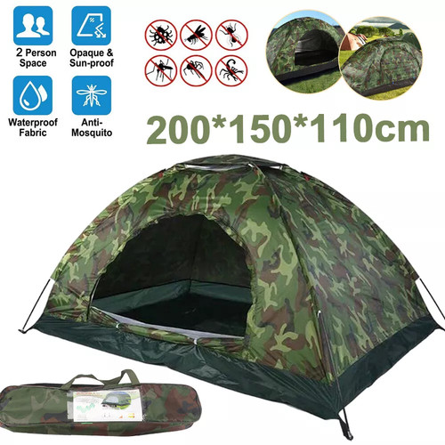 2-3 Man Automatic Instant Double Layer Camping Tent Waterproof Outdoor UK 1