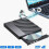 Masterizzatore DVD esterno con USB 3.0 e Type-C, design sottile per PC e laptop, unità ottica esterna portatile. 2