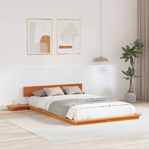 VidaXL vidaXL Bed Frame Brown 135 x 190 cm Wood