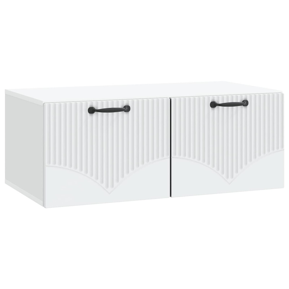 Vidaxl Wall-Mounted Tv Cabinet White 78.5 X 41 X 30 Cm Engineered Wood