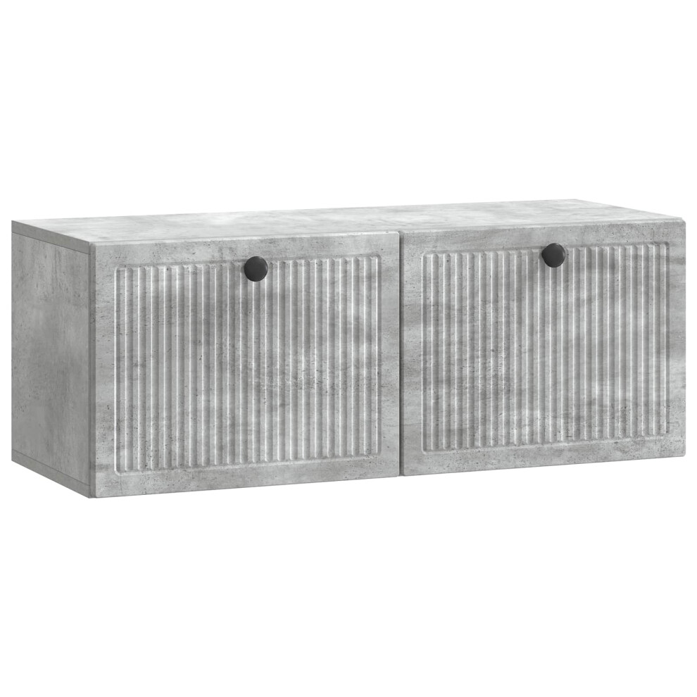 Vidaxl Wall-Mounted Tv Cabinet Concrete Grey 78.5 X 31 X 30 Cm