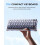 GravaStar Mercury,K1 75% Wireless Keyboard, Aluminum, Linear, RGB (White) 3