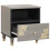 VidaXL vidaXL Bedside Cabinet 2 pcs Grey 40 x 33 x 46 cm Solid Mango Wood 3