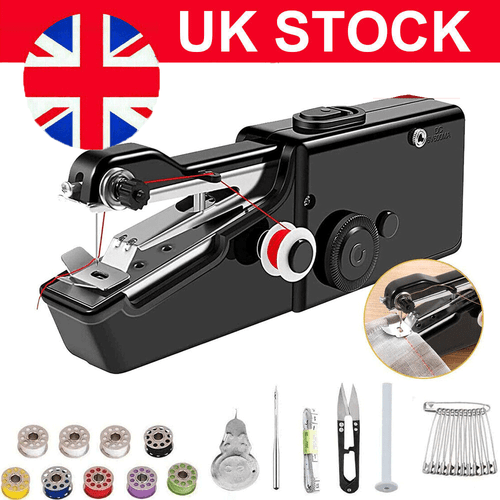 Mini Sewing Machine Handheld Cordless Hand Held Portable Easy Home Stitch Sew 1
