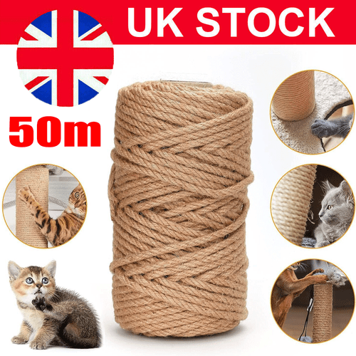 Cat Scratching Post Replacement Spare Sisal Rope Cat Tree Post 6mm* 50M 1