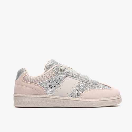 Clarks (Wide, 4 (Children's)) CypressLace O. Silver Metallic