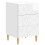 VidaXL vidaXL Bedside Table High Gloss White 43 x 39.5 x 66.5 cm 1