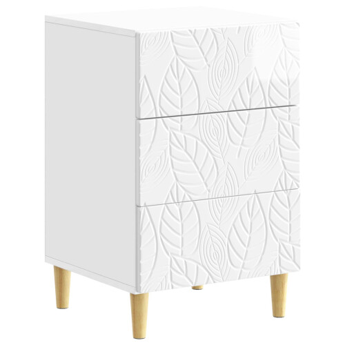 VidaXL vidaXL Bedside Table High Gloss White 43 x 39.5 x 66.5 cm