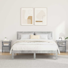 vidaXL Bedside Table with Drawer 2 pcs Concrete Grey 41 x 40 x 45 cm