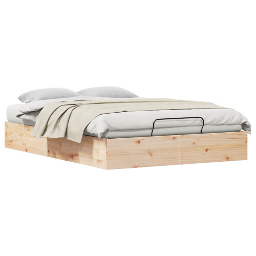 VidaXL vidaXL Ottoman Bed Frame with Storage Natural 120 x 190 cm