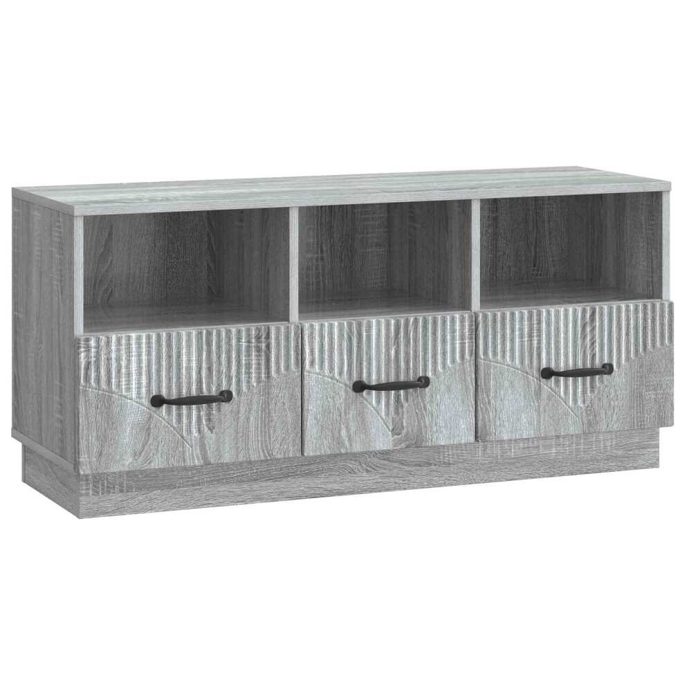 Vidaxl Tv Cabinet Grey Sonoma 102 X 34.5 X 47 Cm Engineered Wood