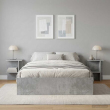 vidaXL Coffee Table 2 pcs Concrete Grey 40 x 30 x 49 cm