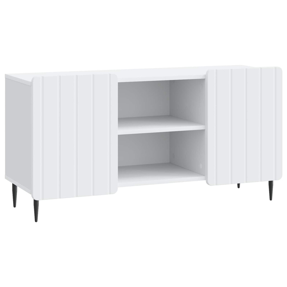 Vidaxl Tv Cabinet White 102 X 34.5 X 52 Cm Engineered Wood