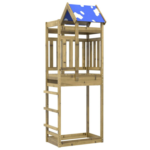 VidaXL vidaXL Play Tower Brown 85 x 52.5 x 239 cm Solid Impregnated Wood