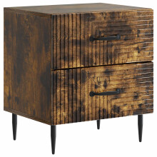 vidaXL Bedside Cabinet Smoked Oak 43 x 34.5 x 47.5 cm Engineered Wood