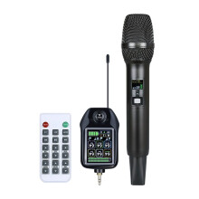 Trådlös Mikrofon med Fast Frekvens, 1 Kanal, Handhållen Mikrofon för Festkaraoke, Professionell Kyrklig Show, Möte