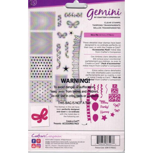 Gemini Clear Stamps - Presents Accessories 2