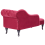 Beliani Right-Hand Chaise Longue NIMES Velvet Dark Red 6