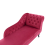 Beliani Right-Hand Chaise Longue NIMES Velvet Dark Red 5