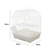 KCT Rosario Small Exotic Portable Bird Cage - White