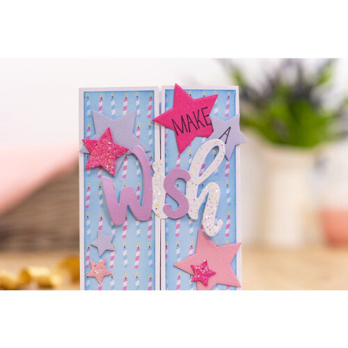 Gemini Gatefold Stamp & Die Set ~ Make A Wish 2