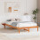 VidaXL vidaXL Bed Frame Wax Brown 135 x 190 cm Solid Pine Wood 1