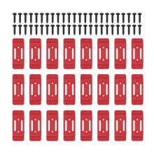 Paquete de 24 Patas de Montaje para Packout, para Accesorios para Packout, Sistema de Montaje de Patas con 48 Clavos - Rojo