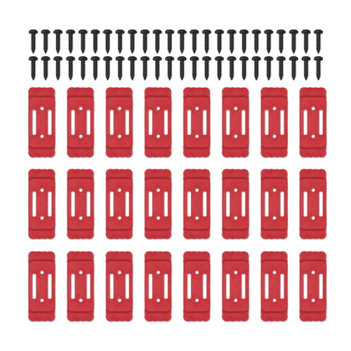 24Pack Mounting Feet for  Packout,for  Packout Accessories,Feet Mounting System with 48 Nails-Red