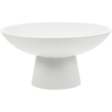Bol de Fruta de Cerámica con Pie, Decorativo Blanco de 3 Pulgadas