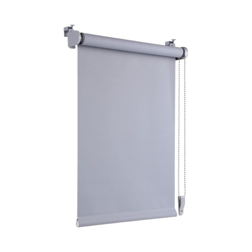 Store-Blackout Thermique Sans Perçage Uni Gris Clair 45x160 cm