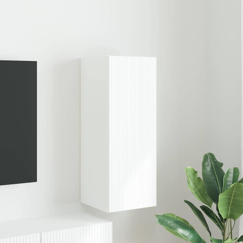 Vidaxl Tv Wall Cabinet White 30 X 31 X 80 Cm Engineered Wood