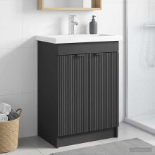 vidaXL Bathroom under Sink Cabinet Black 78.5 x 37.5 x 81 cm