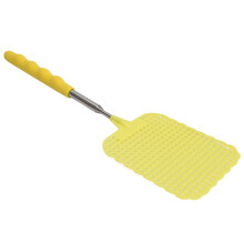 Mini Fliegenklatsche Teleskopstange 9x Gelb Stahl