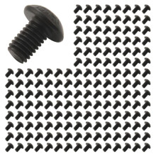 M5x8mm Boulon de Vis A Tete Hexagonale A Tete de Bouton Noir 300 Pcs