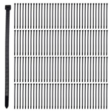 5X Kabel Binder Schwarz 300 mm X 7,6 mm UV Beständig Ultra mit 75 Kg Ziehen Zugfestigkeit Hitzebeständig und Langlebig