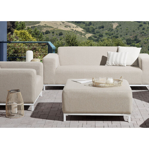 Beliani Ottoman ROVIGO Fabric Beige 1