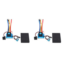 2X DéTails de la Combinaison de Carte de Programme 1: 10 de Voiture 120A ImperméAble Sans Brosse Esc, pour Voiture 1/10 Rc