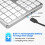 2.4G  Number Pad Ultra-Thin Wireless Numpad USB Rechargeable Numeric Keypad for IOS Android Window White 7