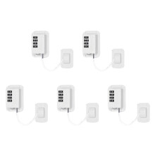 5X Verbessertes Passwort Fenster Schloss Kinder Sicherheits Schloss Baby Schutz Kinder KüHlschrank Schloss Türschrank Limiter SchlöSser Weiß