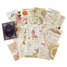 Retro Trace Boekpaginamateriaal Papier Oud Boek Paginatekst Oude Krant Decoratief Materiaal Papier Bakken