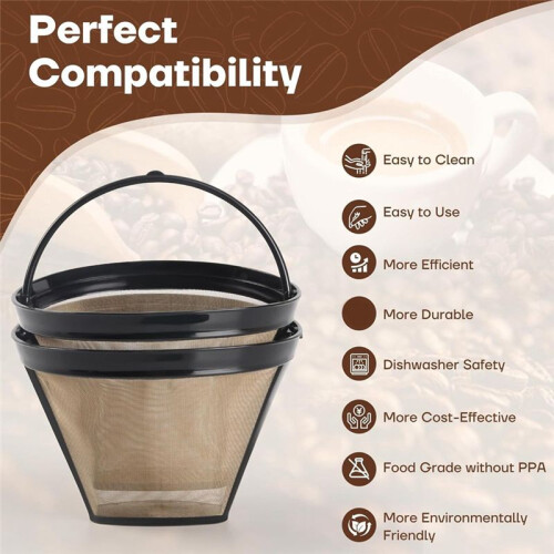 Replacement Reusable Filter for  CFP201 CFP300 CFP301(C) CFP305 CFP400 CFP451 Espresso Coffee Filter 2