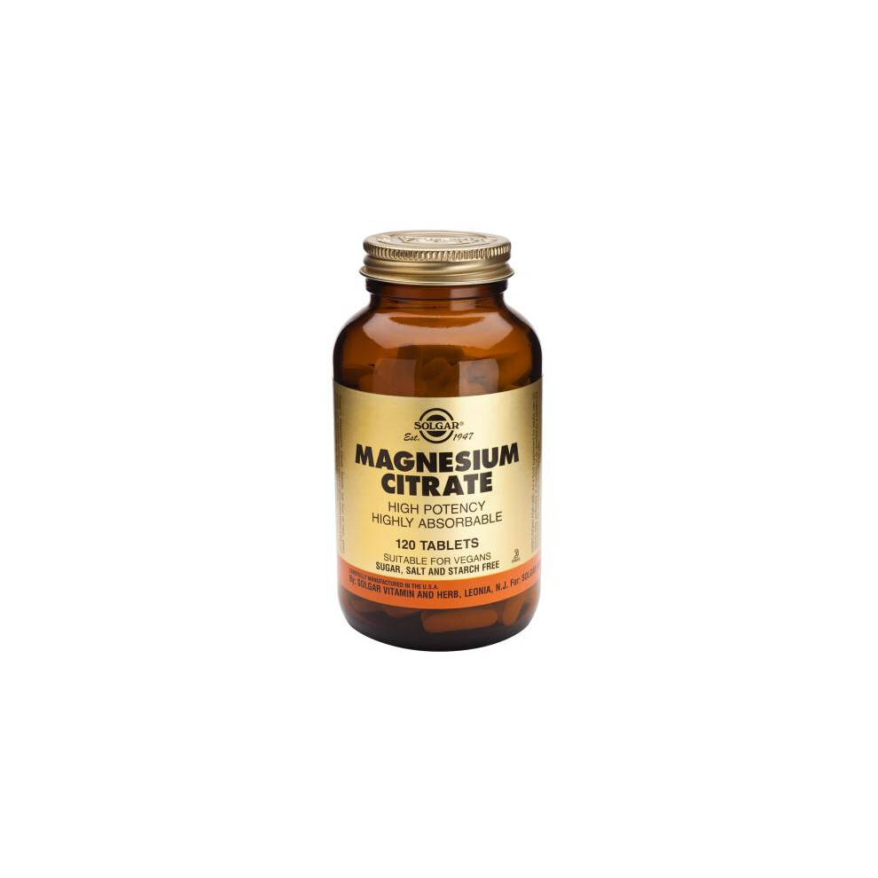Solgar Magnesium Citrate 120 Tablets Highly absorbable citrate form of magnesium - Image 16