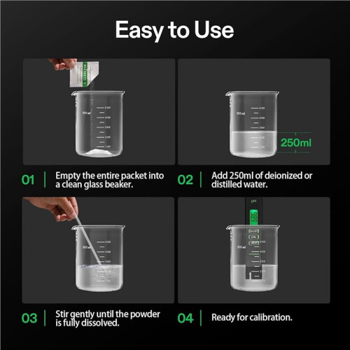 18-Pack PH Meter Buffer Solution Powder, PH 6.86/4.00/9.18, PH Buffer Powder for Precise & Easy PH Tester Calibration 1