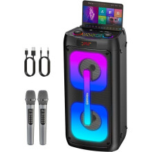 Cassa Bluetooth Karaoke - GESNADA - Gesnada K68 - 2x30W - 2 microfoni senza fili - Registrazione USB/TF/AUX