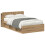 VidaXL vidaXL Bed Frame with Storage Artisan Oak 120 x 190 cm Engineered Wood 2