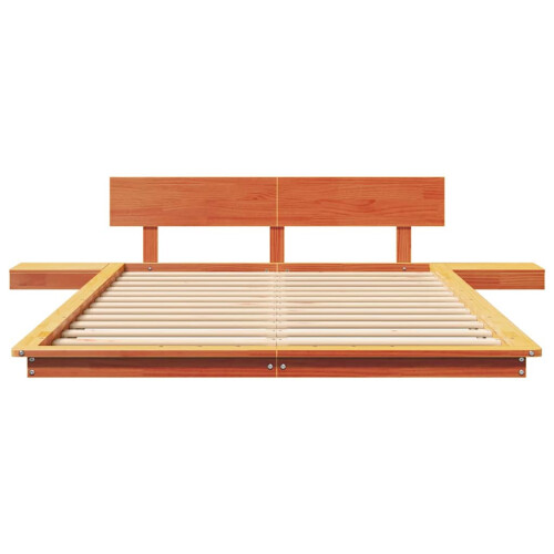 VidaXL vidaXL Bed Frame Brown 135 x 190 cm Wood 1
