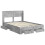 VidaXL vidaXL Bed Frame with Storage and Headboard Concrete Grey 4