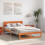 VidaXL vidaXL Bed Frame with Headboard Wax Brown 135 x 190 cm Solid Pine Wood 4