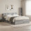 VidaXL vidaXL Headboard Cabinet with Storage Grey Sonoma Engineered Wood 4